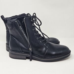 Baretraps Ankle Booties Womens Sz 9.5 10 M Amy Sue Color Black Lace Up Side Zip